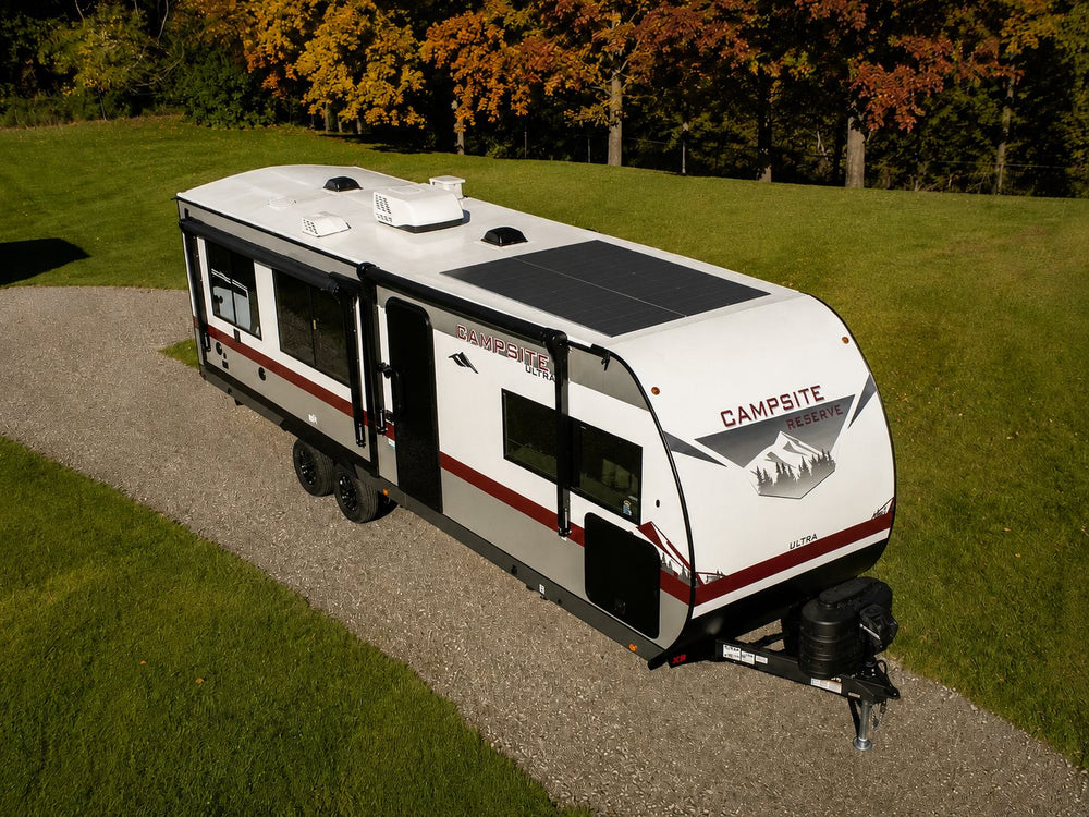 Camping trailer custom solar solution
