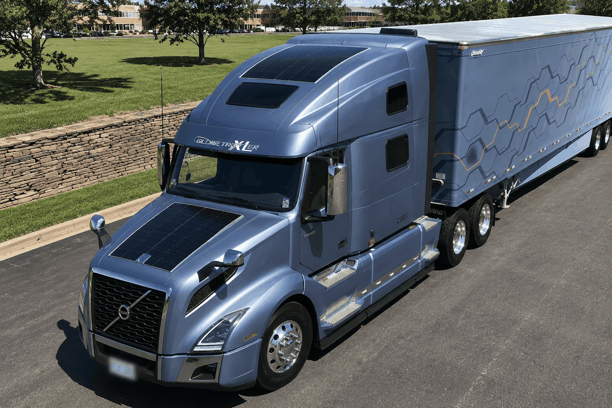 Heavy duty truck solar panel case