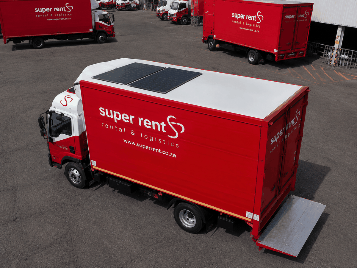 Tail-lift commercial vehicle solar case