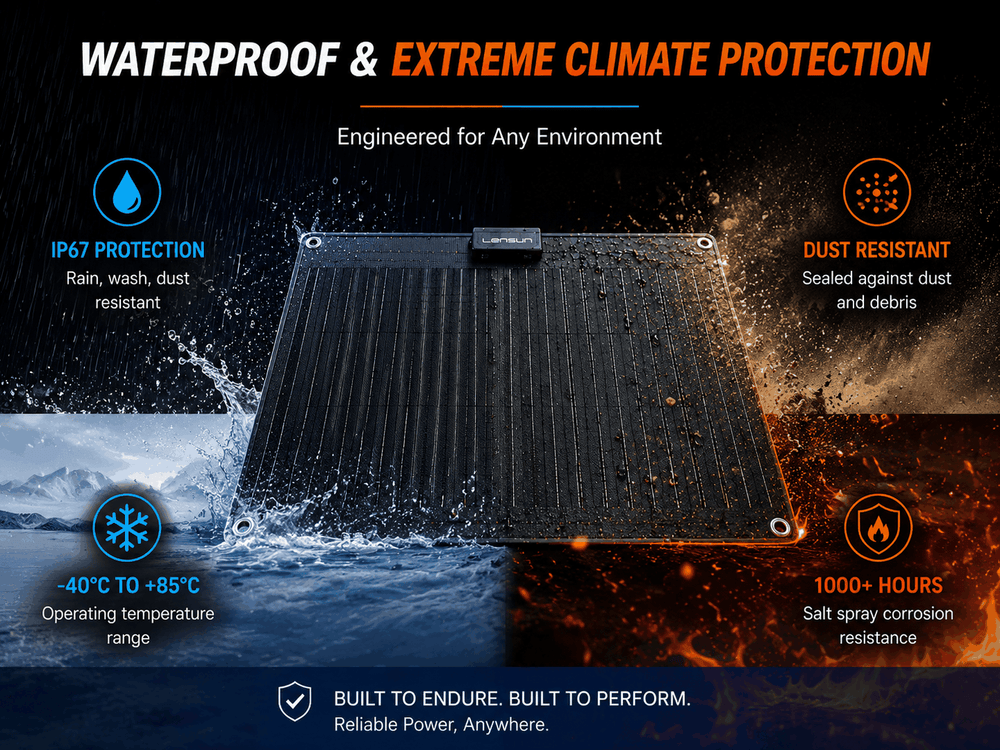 Waterproof and extreme climate solar panel protection