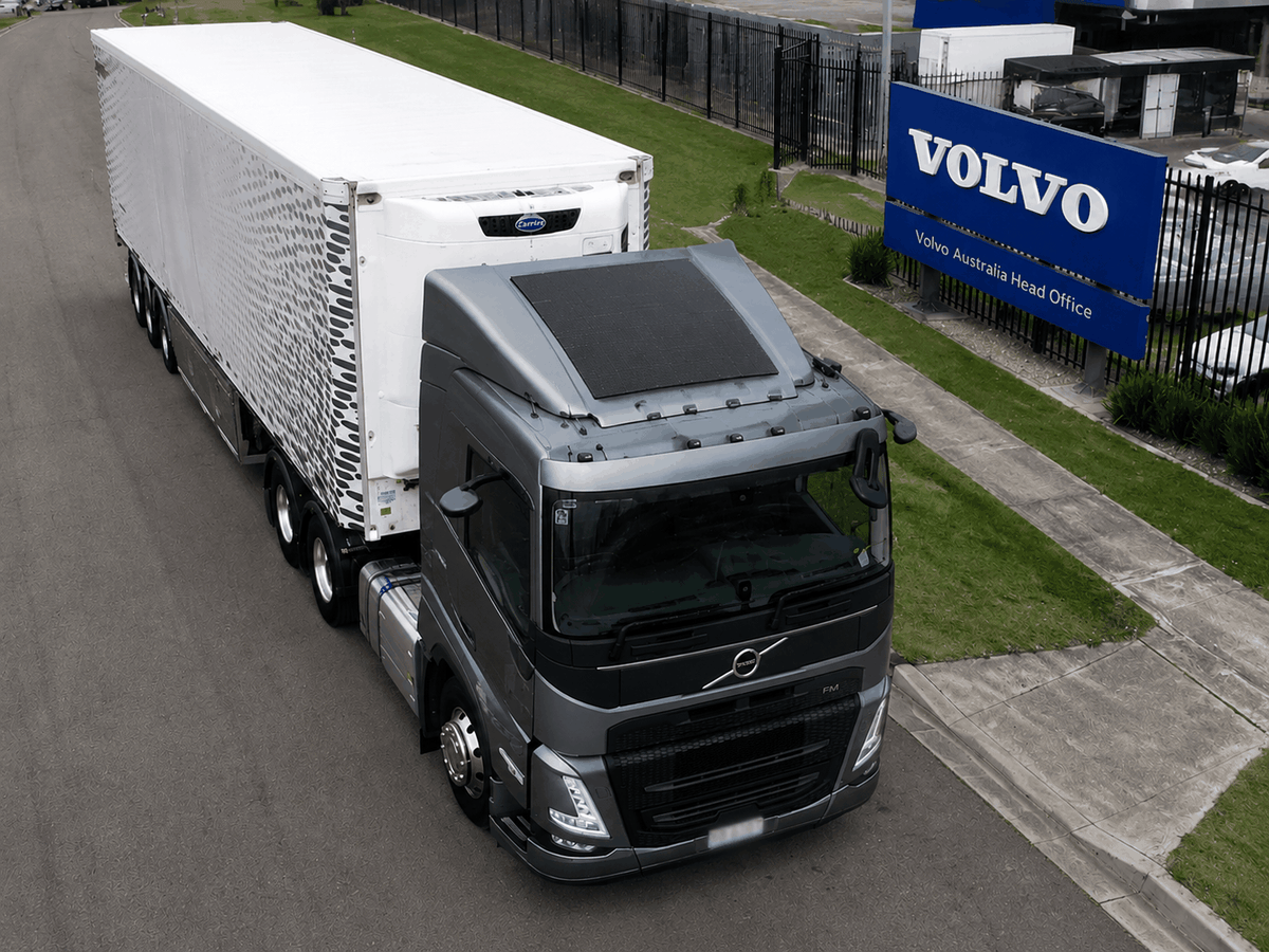 Volvo FM Solar Solution — Lensun commercial fleet solar solution