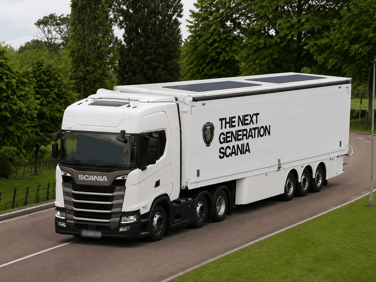 Scania S Series Solar Solution — Lensun commercial fleet solar solution