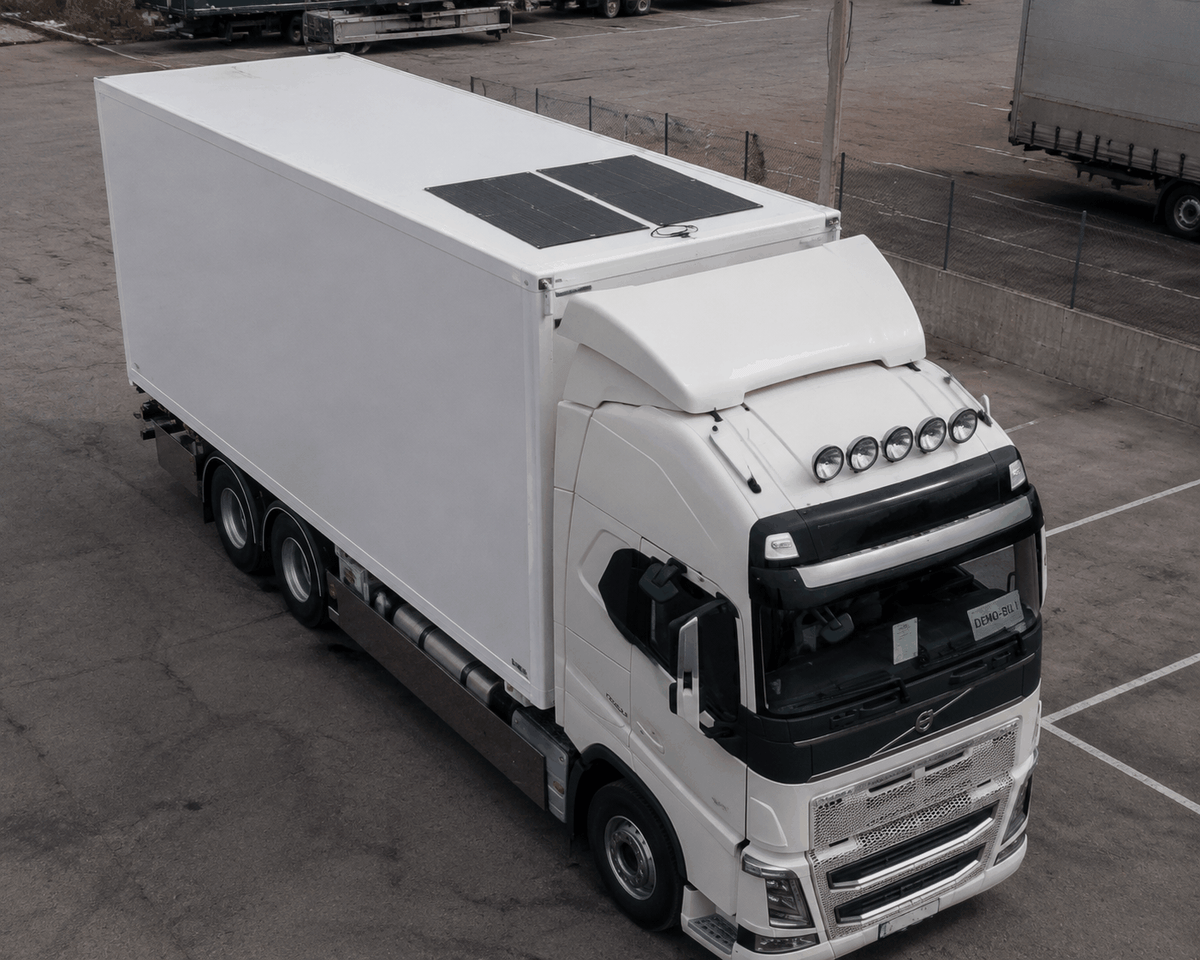 Volvo FH Solar Solution — Lensun commercial fleet solar solution