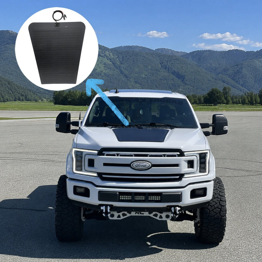 Ford F-150 hood solar panel 90W