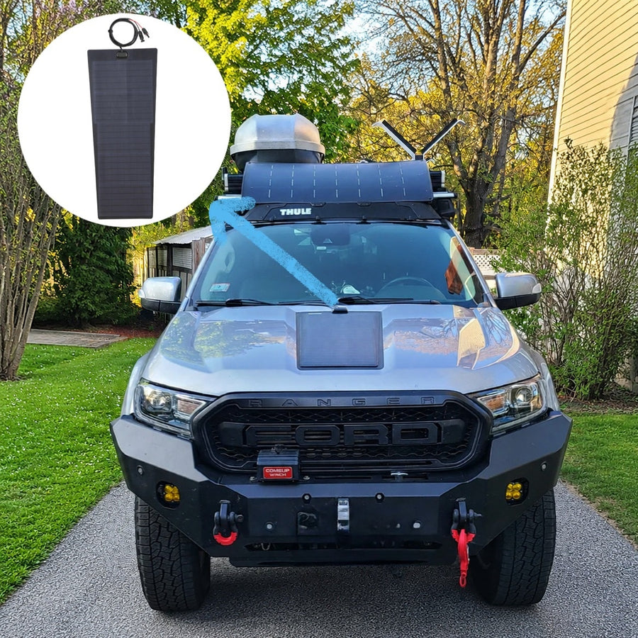 Ford Ranger hood solar panel 50W