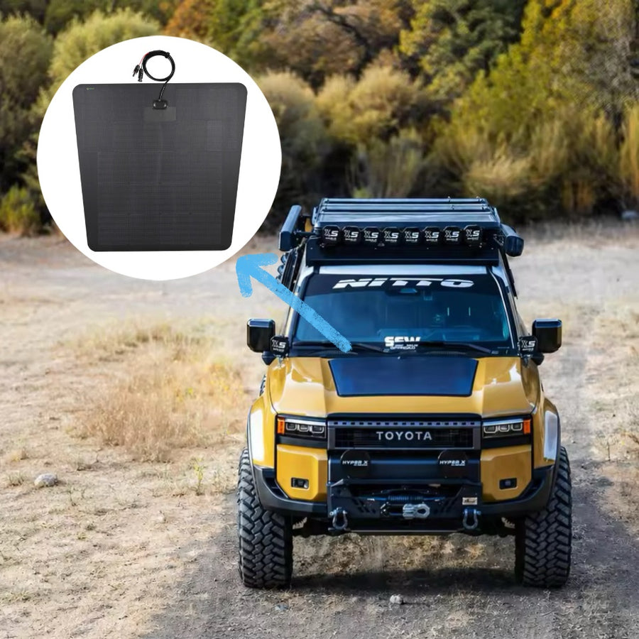 Toyota Land Cruiser LC250 hood solar panel 115W