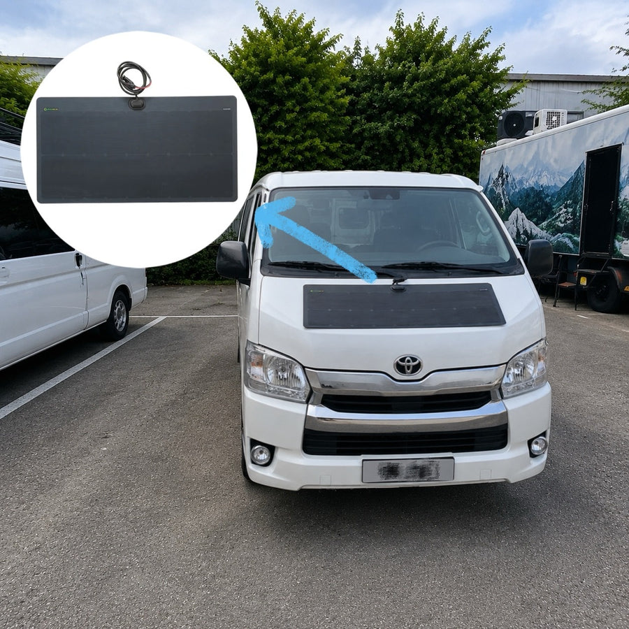 Toyota HiAce hood solar panel 115W