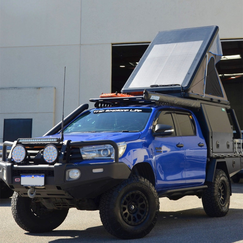 Custom rooftop tent flexible solar solution