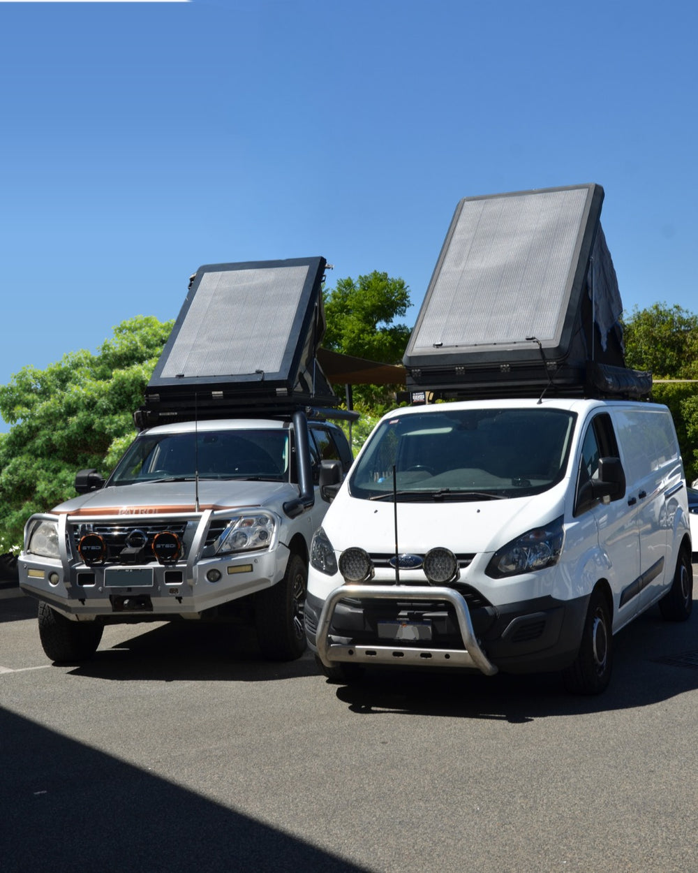 Multi-vehicle rooftop tent custom solar program
