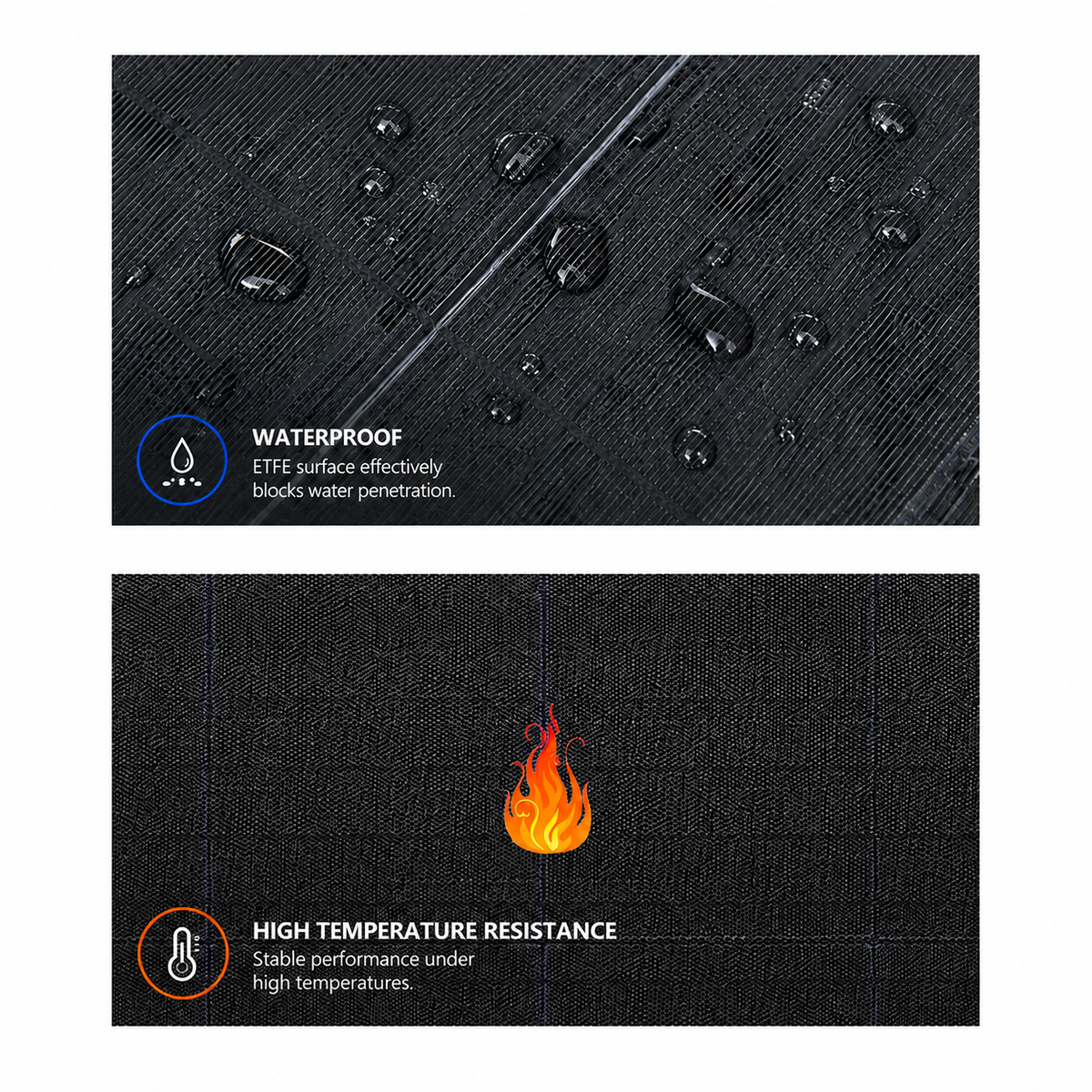 IP67 waterproof and high-temperature resistant flexible solar panel