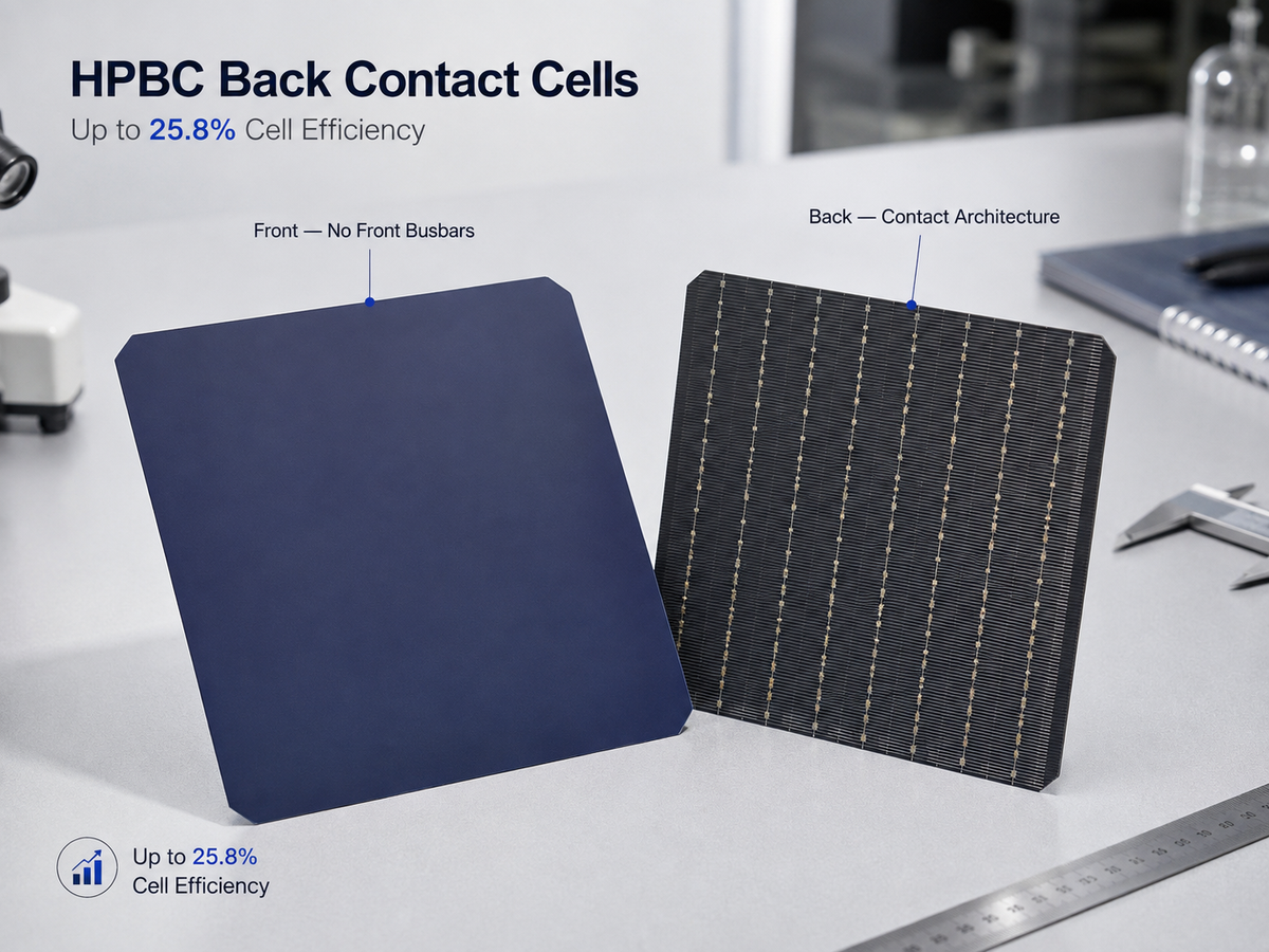 HPBC back contact solar cells