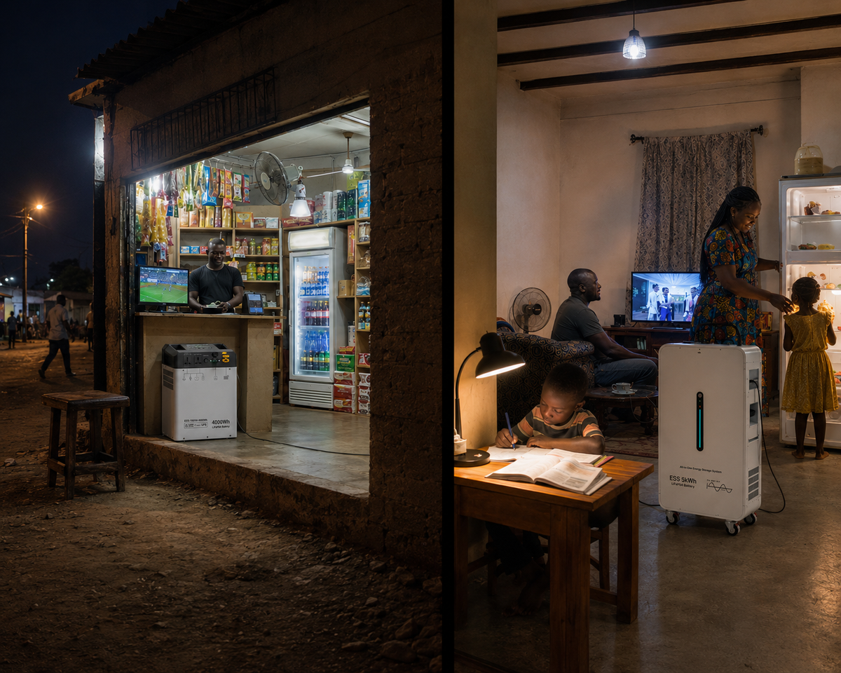 Lensun portable power station supporting home backup, outdoor use and solar charging