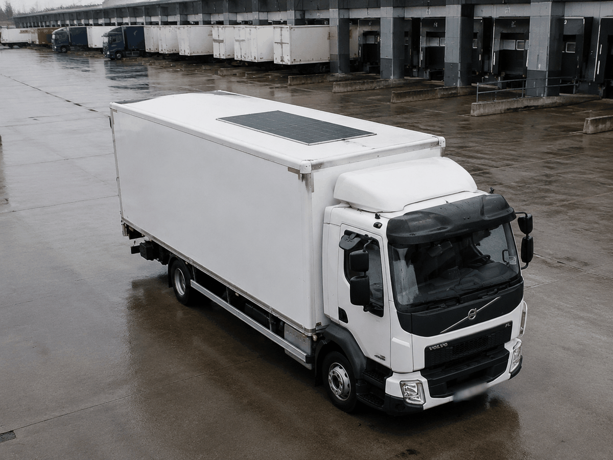 Volvo FL Solar Solution — Lensun commercial fleet solar solution