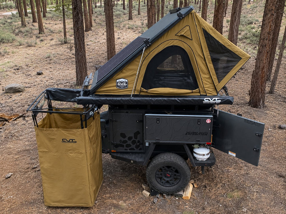 Turtleback off-road trailer solar system 200W